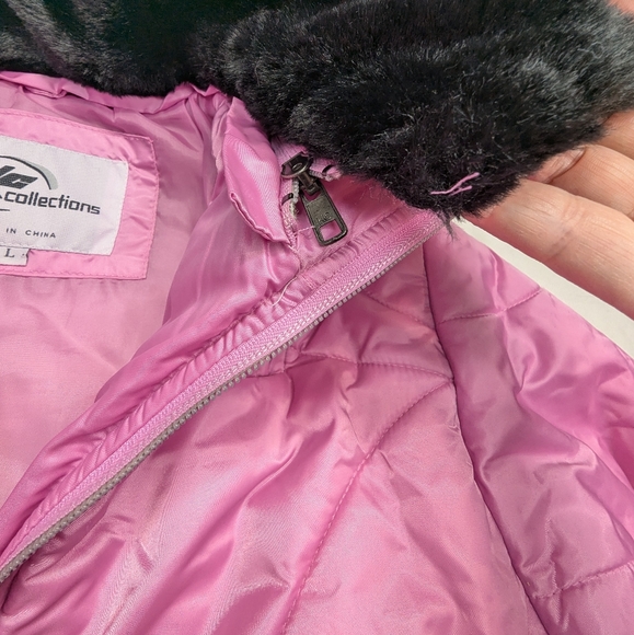 Kc Collections Girl's Pink Puffer Jacket Barbie Girly - Picture 7 of 11